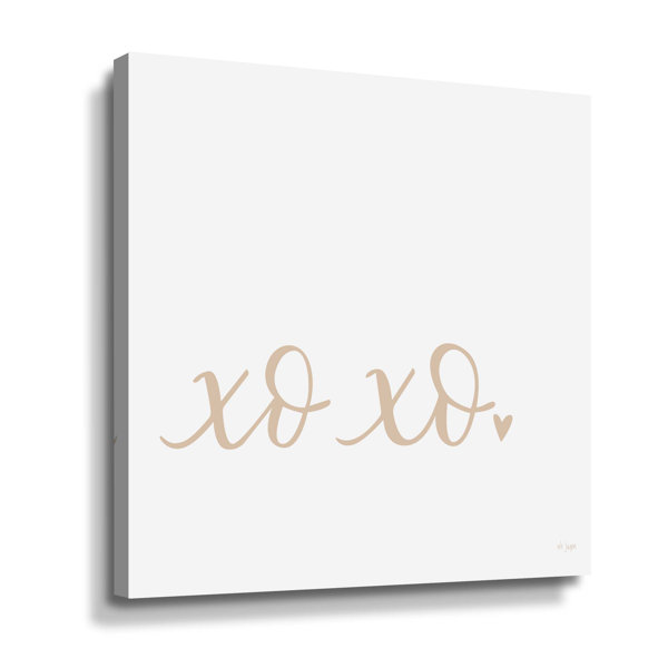 Ebern Designs XO XO Framed On Canvas Textual Art Wayfair
